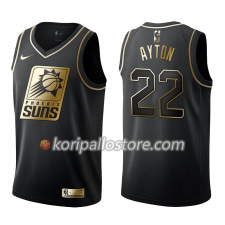 Phoenix Suns Deandre Ayton 22 Nike Musta Golden Edition Miesten Pelipaidat Swingman 